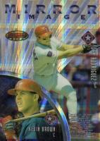 1997 Bowman's Best Mirror Image #MI4 Elieser Marrero/Ivan Rodriguez/Kevin Brown/Mike Piazza Atomic Refractor Baseball Card