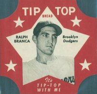 1952 Tip Top Bread # Ralph Branca Baseball Card