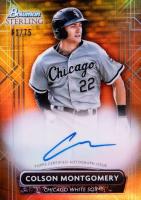 2022 Bowman Sterling Prospect Autographs #PACM Colson Montgomery Orange Refractor Baseball Card