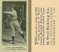 1916 Weil Baking Co. #41 Sam Crawford Baseball Card
