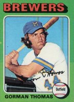 1975 Topps Mini #532 Gorman Thomas Baseball Card