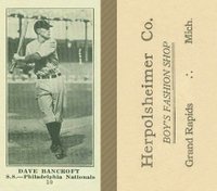 1916 Herpolsheimer Co. #10 Dave Bancroft Baseball Card