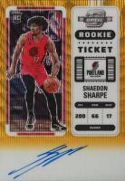 2022 Panini Contenders Optic #133 Shaedon Sharpe Autograph-Gold Wave Basketball Card