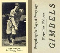 1916 Gimbels #140 Pat Ragan Baseball Card