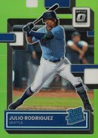2022 Panini Donruss Optic #97 Julio Rodriguez Lime Green Baseball Card