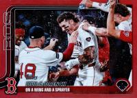 2025 Topps #312 Jarren Duran Red Rainbow Foil Baseball Card