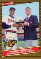 1986 Donruss Highlights #10 Reggie Jackson Baseball Card
