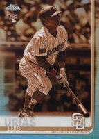 2019 Topps Chrome #141 Luis Urias Pinstripe-Sepia Refractor Baseball Card