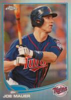 2013 Topps Chrome #38 Joe Mauer Swinging-Refractor Baseball Card