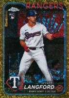 2024 Topps Chrome Update #USC37 Wyatt Langford Gold Mini Diamond Refractor Baseball Card