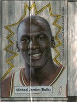 1989 Spanish Chicle Metalica  # Michael Jordan Portrait Basketball Card