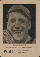 1923 Walter Mails Card Game # Harry Krause Baseball Card