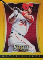 2013 Panini Select #98 Bryce Harper Gold Prizm Baseball Card