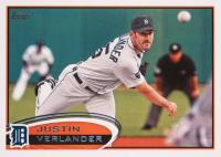 2012 Topps #639 Justin Verlander Pitching Baseball Card