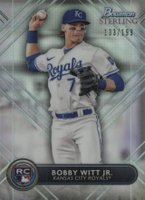 2022 Bowman Sterling #BSR37 Bobby Witt Jr. Refractor Baseball Card
