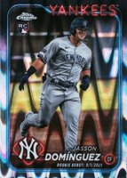 2024 Topps Chrome Update #USC70 Jasson Dominguez Raywave Refractor Baseball Card