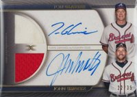2021 Topps Definitive Dual Autographed Relic Collection #GM Glavine/Smoltz Baseball Card