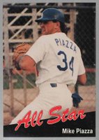 1991 Cal League All-Stars #6 Mike Piazza Baseball Card