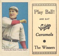 1909 Nadja Caramel # Larry Doyle Throwing Baseball Card