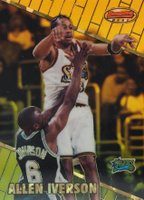 1999 Bowman's Best #75 Allen Iverson Atomic Refractor Basketball Card