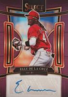 2024 Panini Select Signatures #SIGEDC Elly de La Cruz Purple Prizm Baseball Card