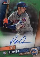 2019 Finest Autographs #FA-PA Pete Alonso Green Refractor Baseball Card