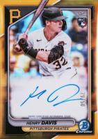 2024 Bowman Chrome Chrome Rookie Autographs #CRAHD Henry Davis Gold Refractor Baseball Card