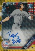 2019 Bowman Draft Chrome Draft Picks Autograph #CDAJSA Jake Sanford Gold Wave Refractor Baseball Card
