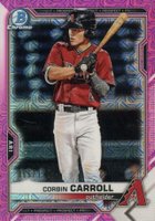 2021 Bowman Mega Box Chrome #BCP142 Corbin Carroll Pink Refractor Baseball Card
