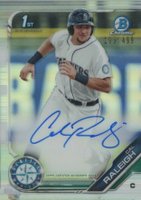 2019 Bowman Chrome Prospects Autographs #CPACR Cal Raleigh Refractor Baseball Card