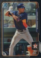 2015 Bowman Chrome Prospects #BCP41 Carlos Correa Black Refractor Baseball Card