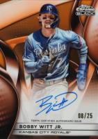 2025 Topps Chrome Black Autographs #BW Bobby Witt Jr. Orange Refractor Baseball Card