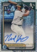 2024 Bowman Draft Chrome Prospect Autographs #CPANK Nick Kurtz Hta Choice Baseball Card