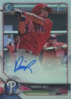 2018 Bowman Chrome Prospects Autographs #CPADH Darick Hall Refractor Baseball Card