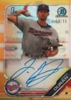 2019 Bowman Chrome Prospects Autographs #CPAJDU Jhoan Duran Gold Refractor Baseball Card