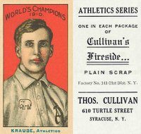 1911 Cullivan's Fireside Philadelphia A's # Harry Krause Baseball Card