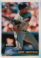 1996 Topps Chrome #27 Gary Sheffield Refractor Baseball Card