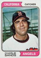 1974 Topps #381 Charlie Sands Baseball Card