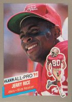 1991 Fleer All-Pro #20 Jerry Rice Football Card