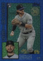 2019 Topps Silver Pack 1984 Chrome Promo  #16 Brendan Rodgers Blue Refractor Baseball Card