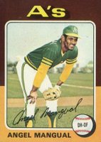 1975 Topps Mini #452 Angel Mangual Baseball Card