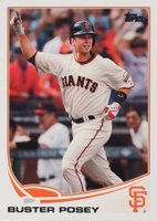 2013 Topps #128 Buster Posey Finger in Air Baseball Card