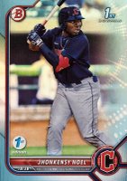2022 Bowman 1st Edition #BPPF2 Jhonkensy Noel Sky Blue Foil Baseball Card