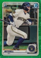 2020 Bowman Draft #BD118 Garrett Mitchell Chrome-Green Refractor Baseball Card