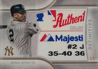 2019 Topps Definitive Collection Definitive Patch Collection 1/1 #DJ Derek Jeter Baseball Card