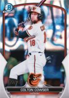 2023 Bowman Chrome Prospects #BCP144 Colton Cowser Lava Refractor Baseball Card