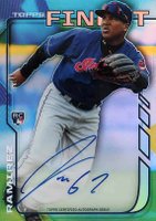 2014 Finest Rookie Autograph #RA-JR Jose Ramirez Refractor Baseball Card