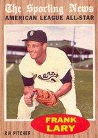1962 Topps #474 Frank Lary All-Star Baseball Card
