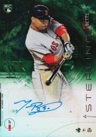 2014 Bowman Sterling Rookie Autographs #MB Mookie Betts Green Refractor Baseball Card