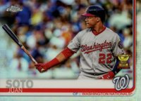 2019 Topps Chrome #155 Juan Soto Bat in One Hand-Refractor Baseball Card